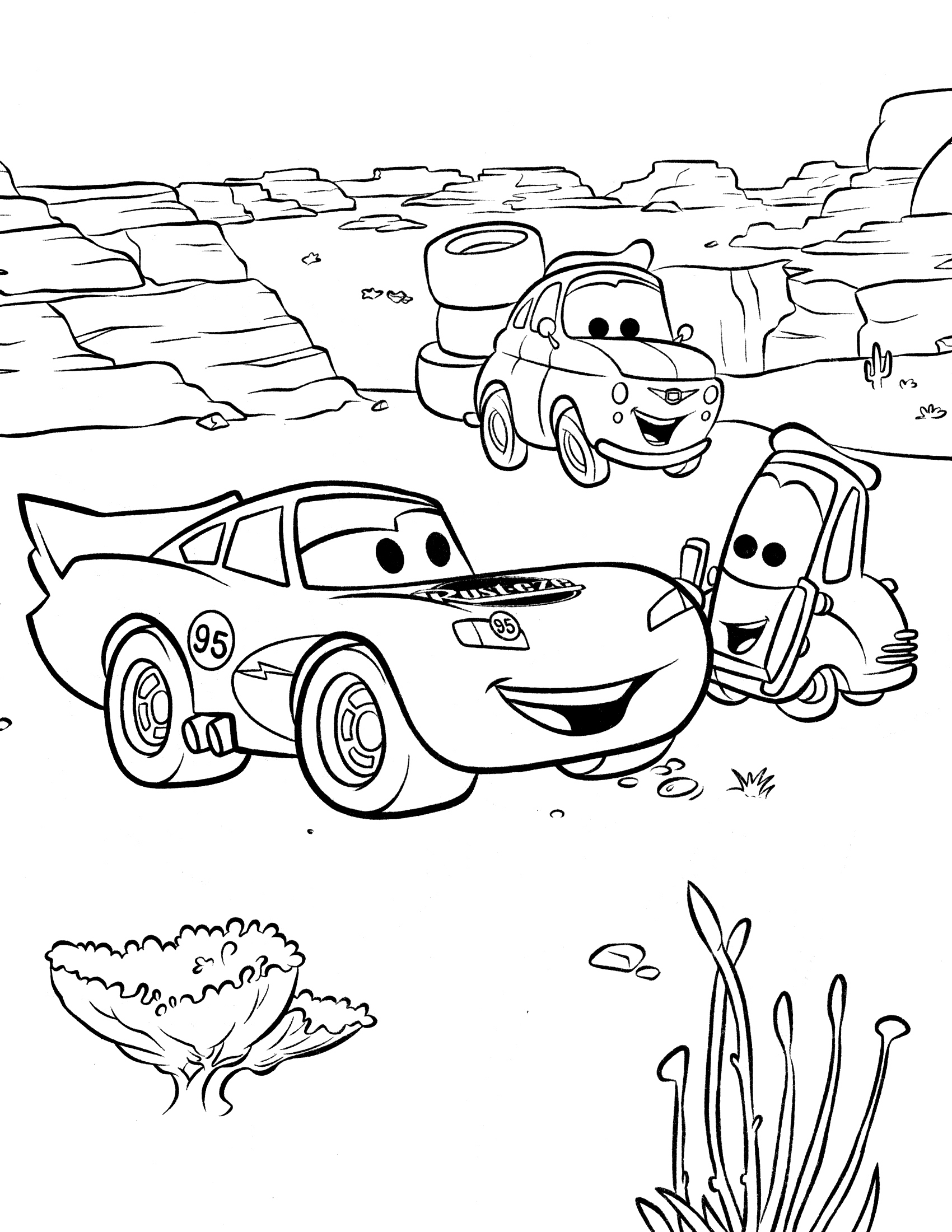 90 Printable Disney Cars Coloring Book 50