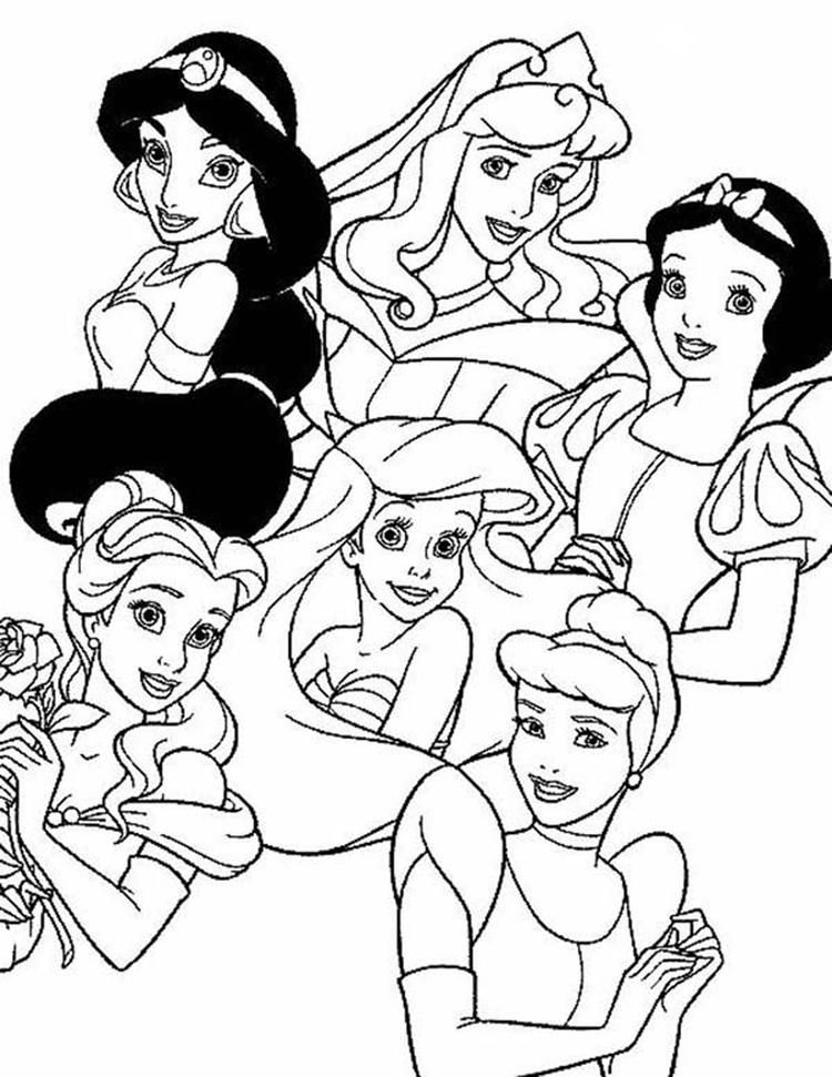 90 Printable Disney Princess Coloring Books 23