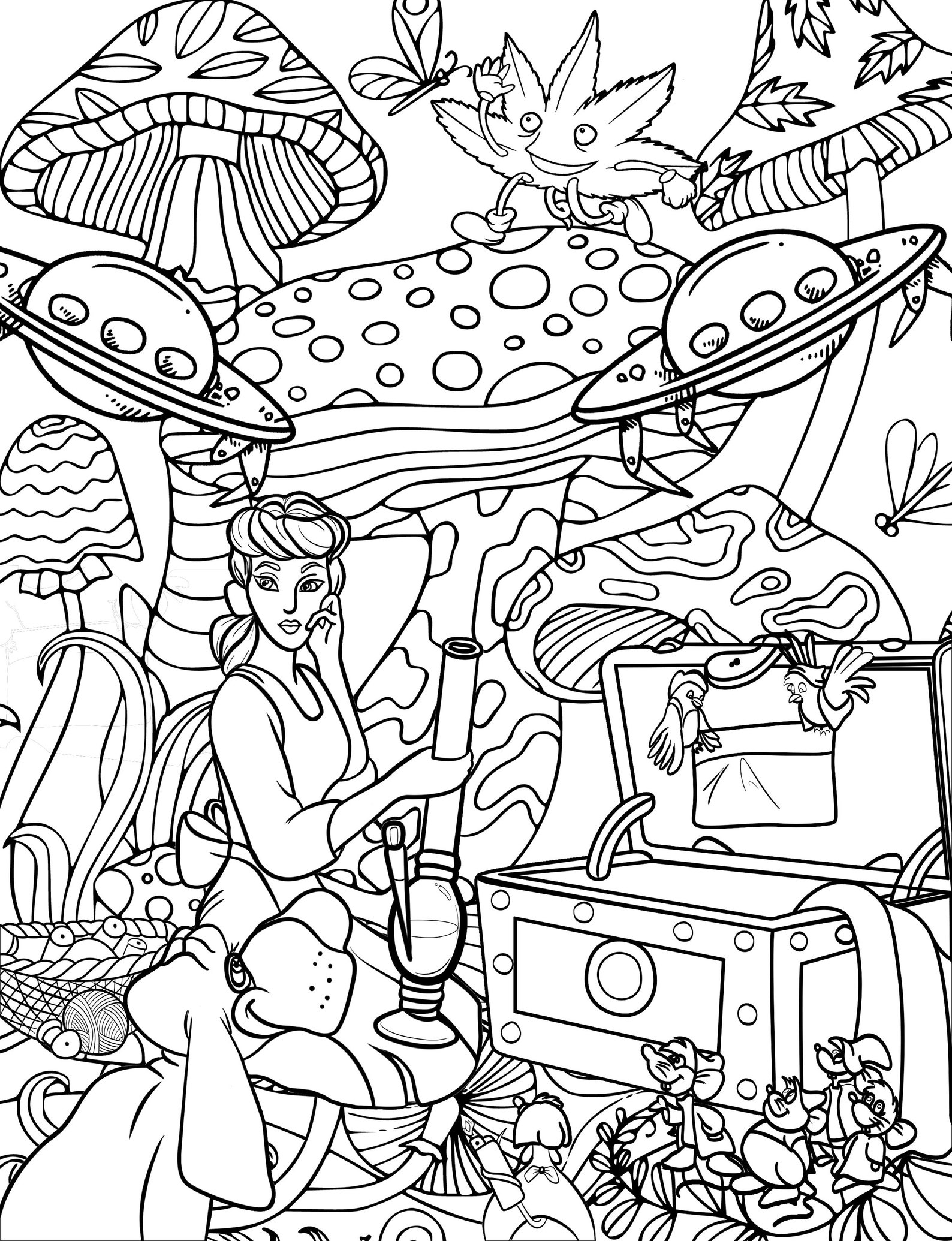 90 Printable Disney Princess Stoner Coloring Book Pages 82