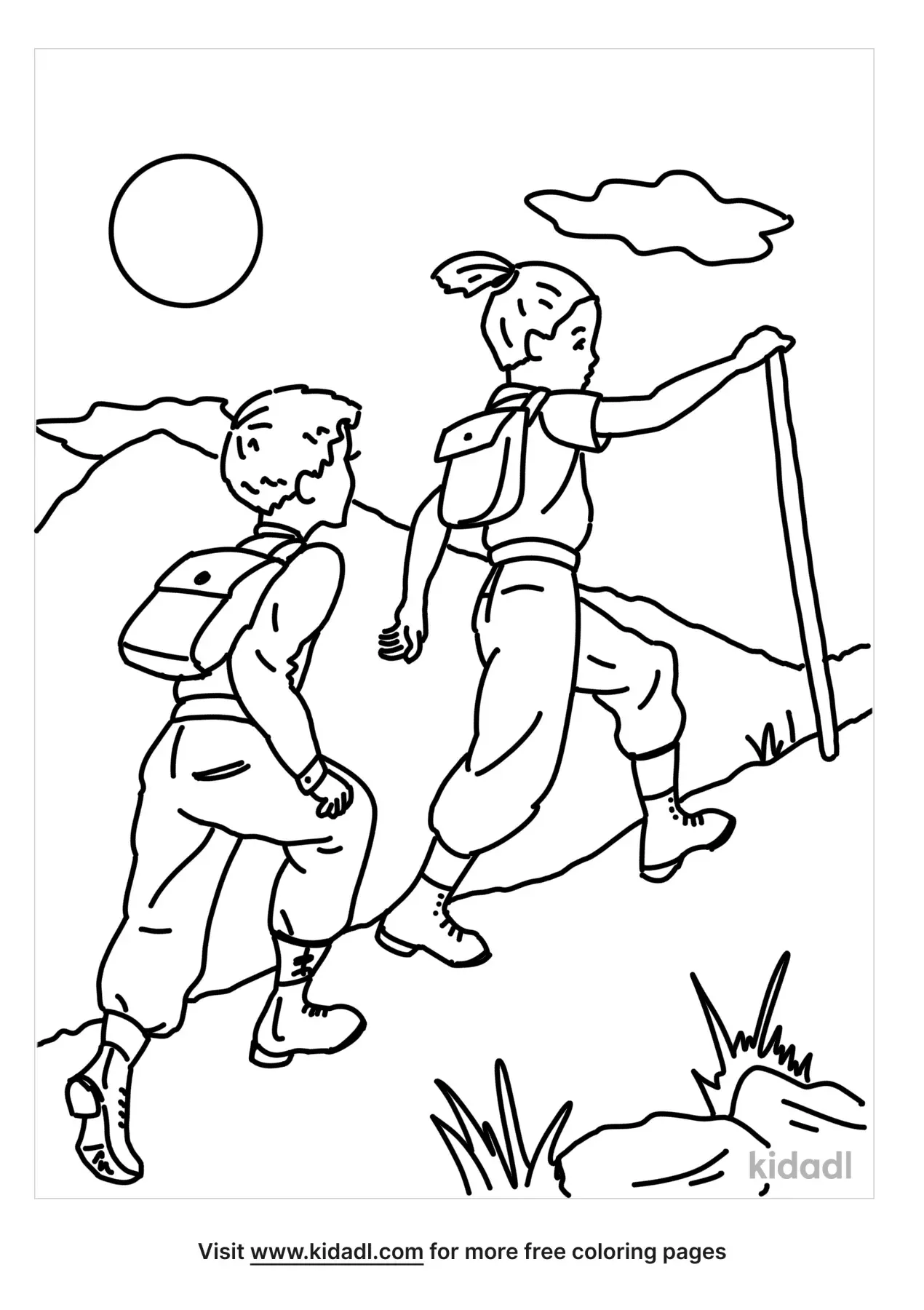 90 Printable Hiking Coloring Pages 31