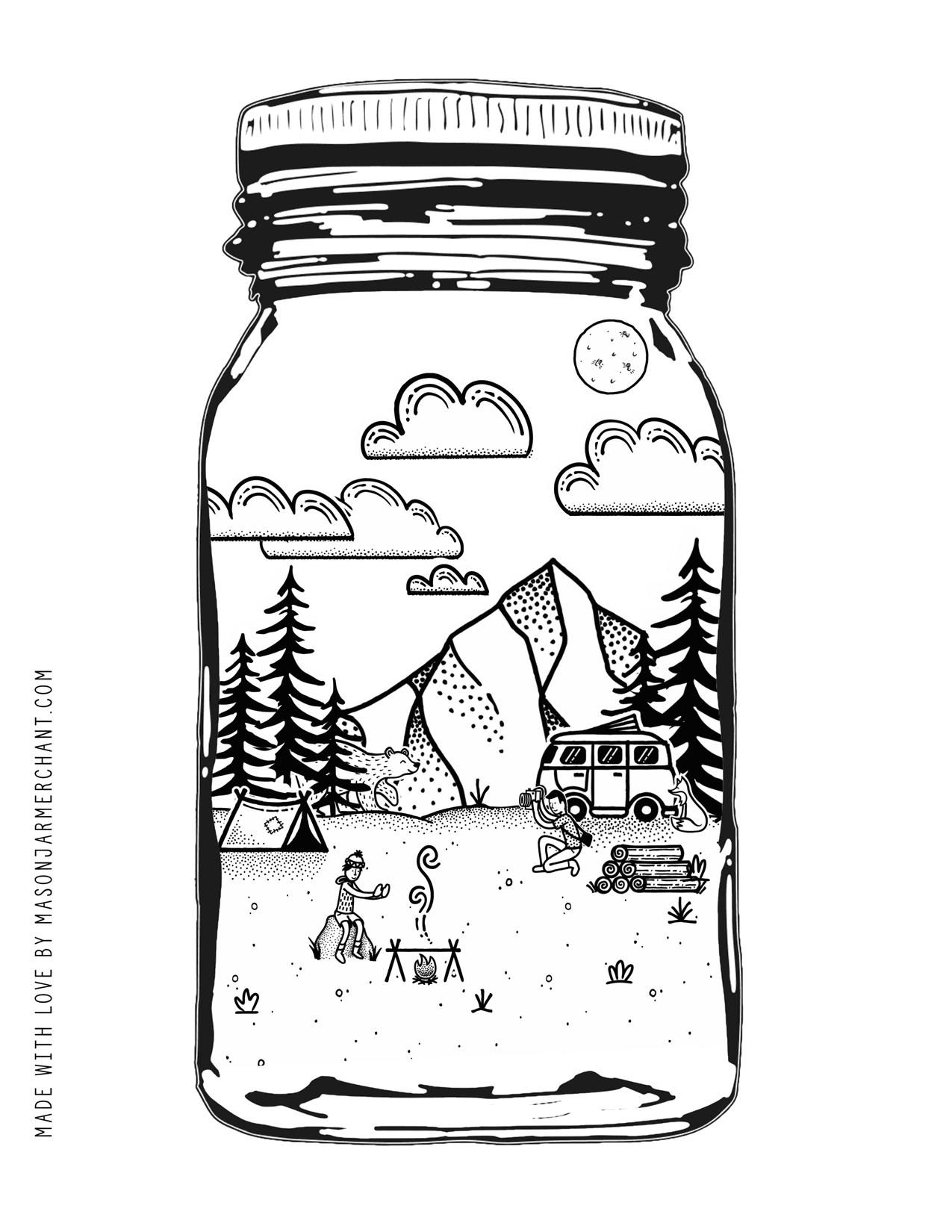 90 Printable Hiking Coloring Pages 66