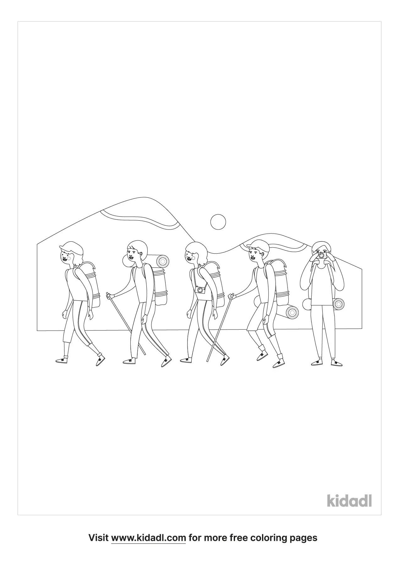 90 Printable Hiking Coloring Pages 67