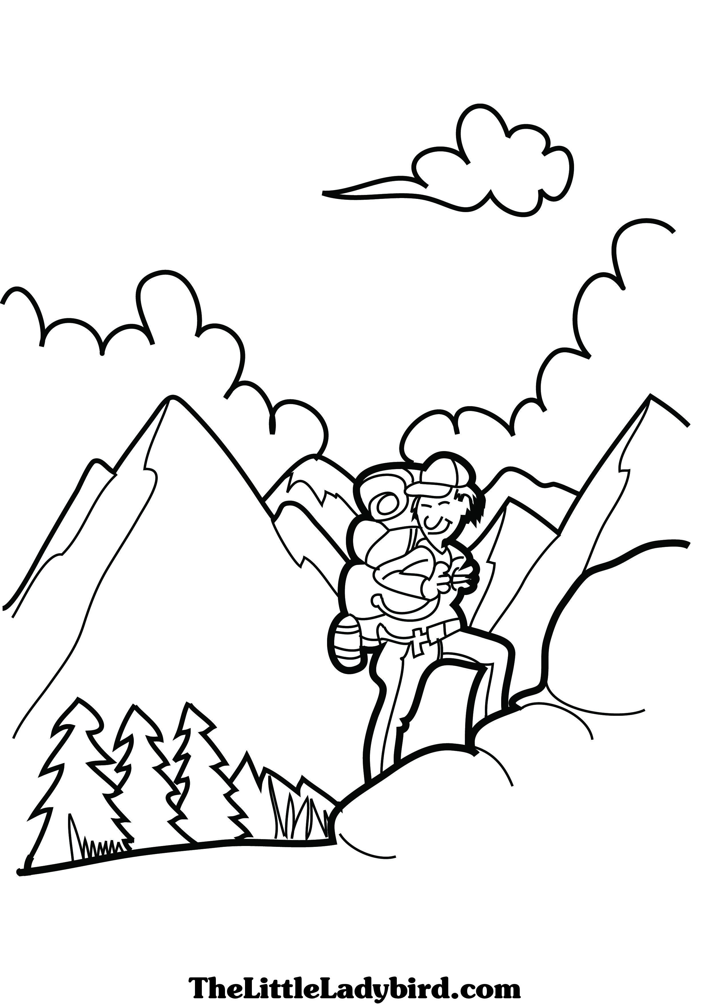 90 Printable Hiking Coloring Pages 88