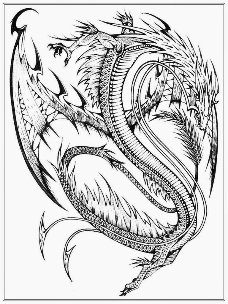 60 Printable Dragon Coloring Books For Adults 32