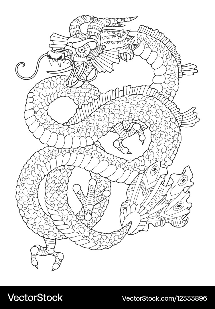 60 Printable Dragon Coloring Books For Adults 34