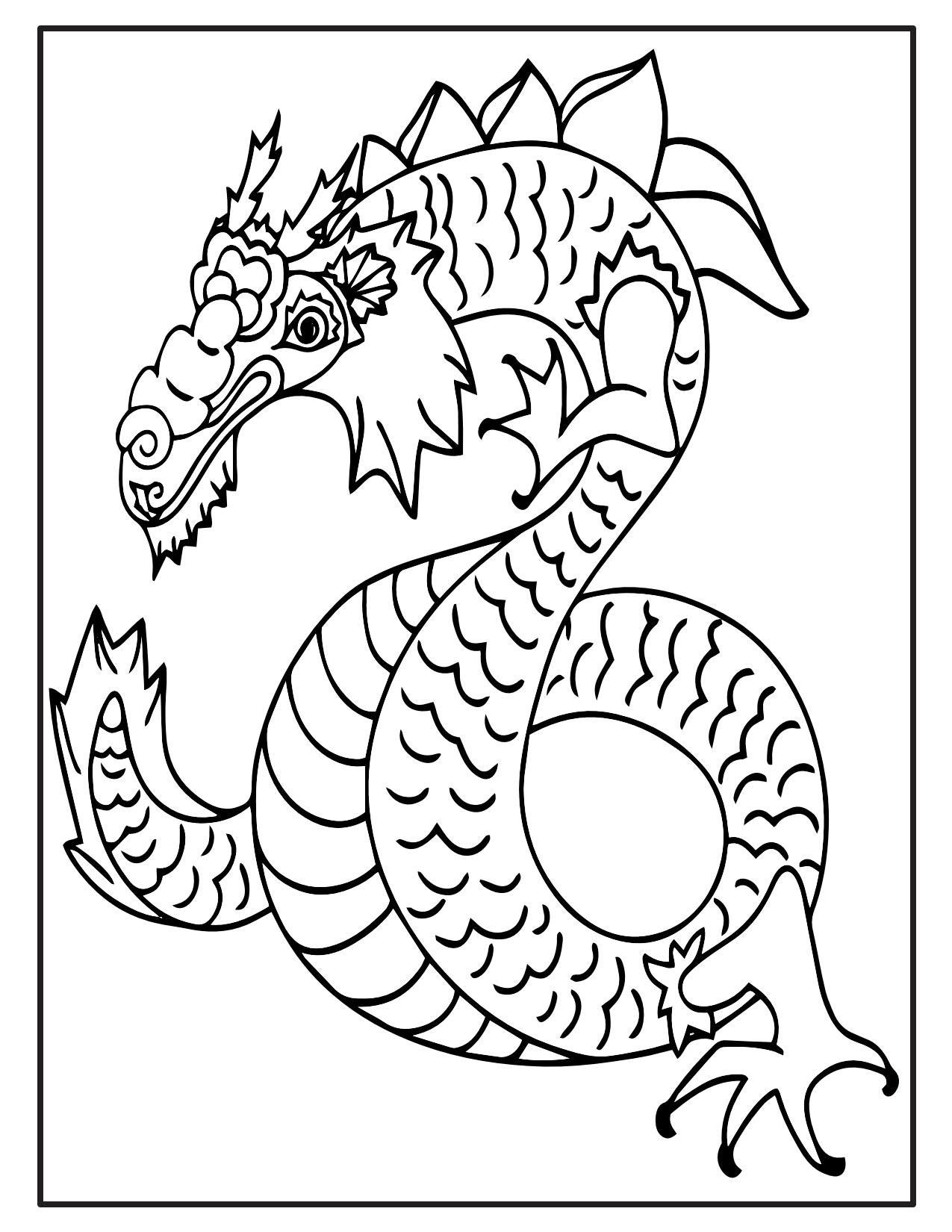 60 Printable Dragon Coloring Books For Adults 61