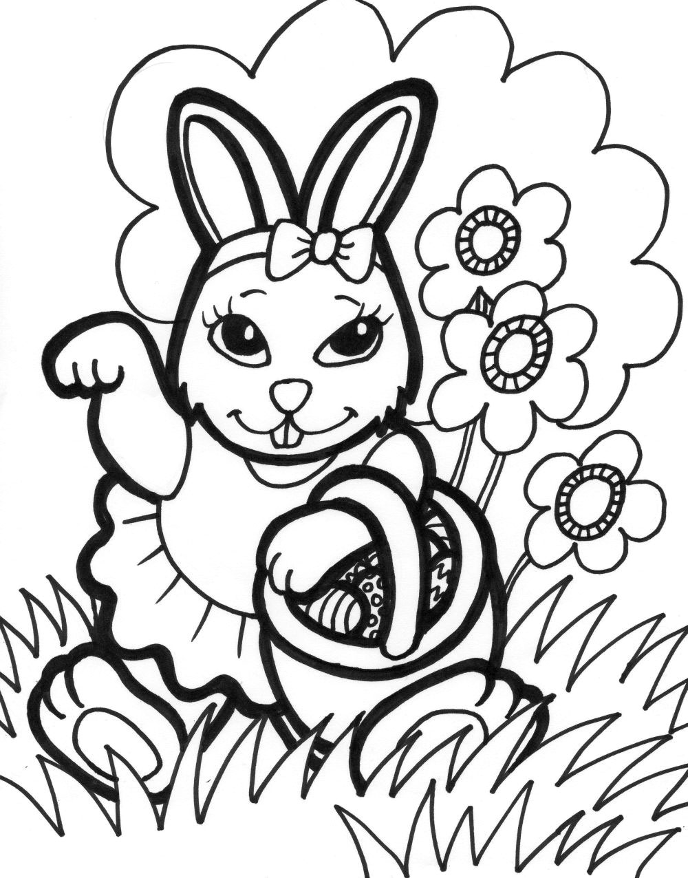 60 Printable Easter Coloring Book Pages 28