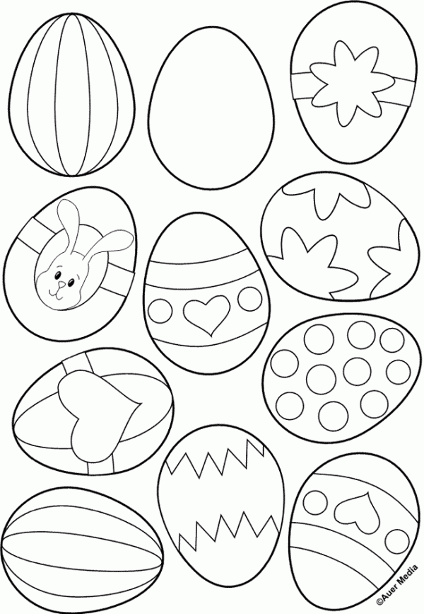 60 Printable Easter Egg Coloring Book 53