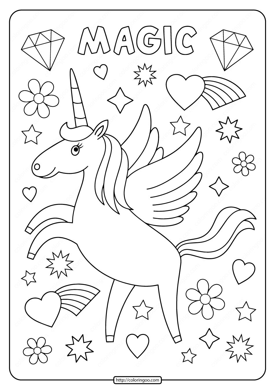 Get 85 Coloring Pages Unicorns Printable Ideas 13