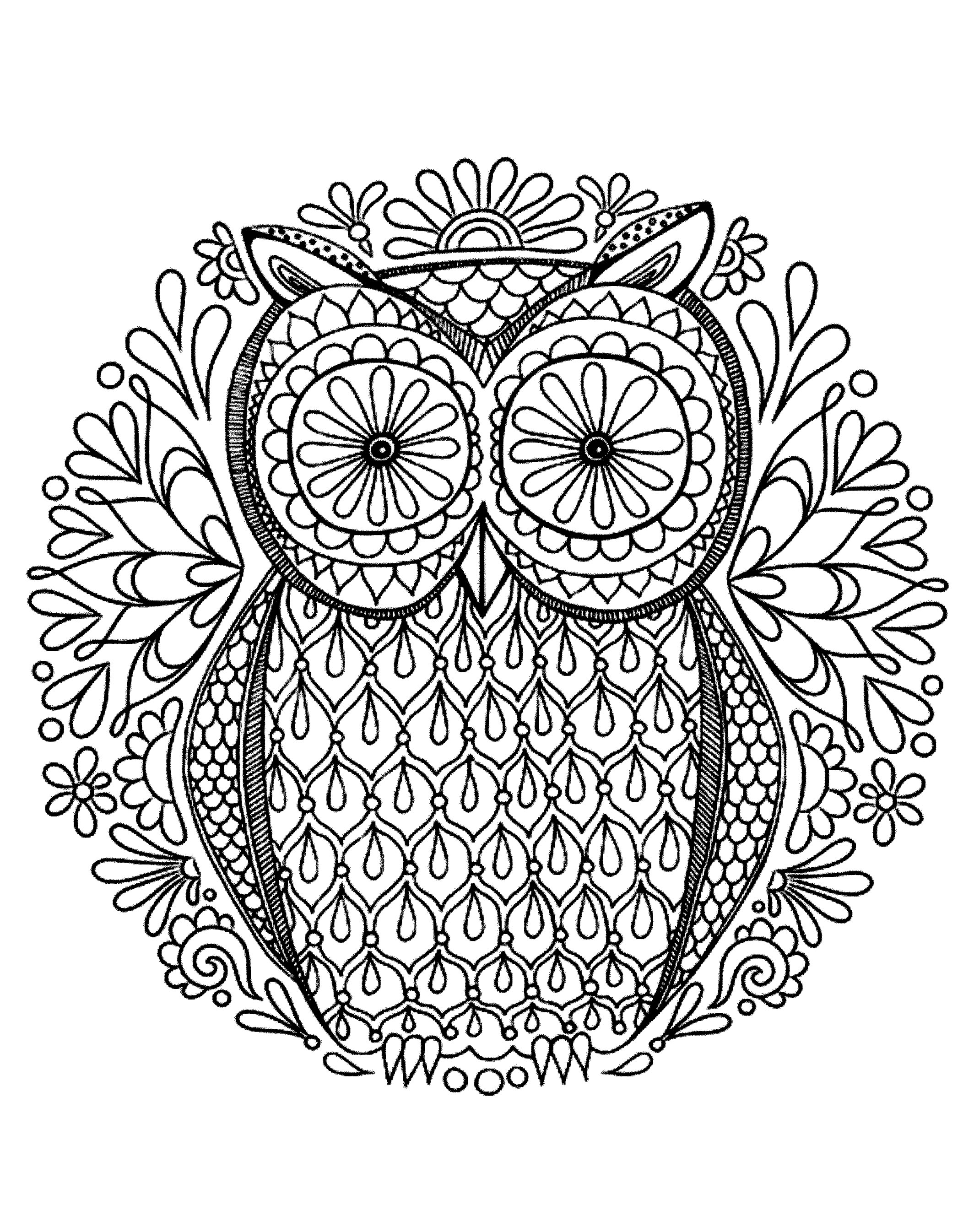 Save 60 Coloring Pages Of Owls For Adults Ideas 21