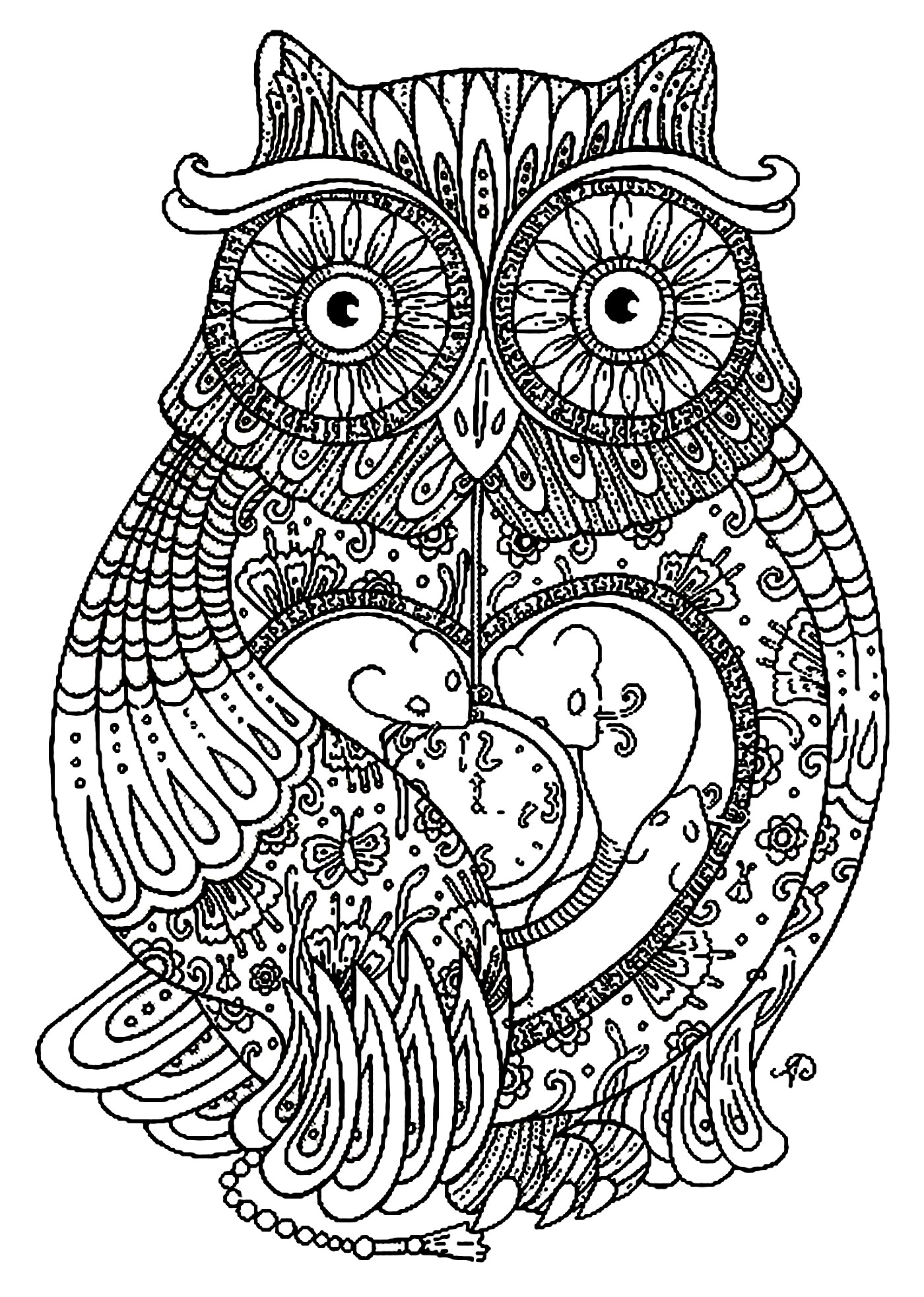 Save 60 Coloring Pages Of Owls For Adults Ideas 3