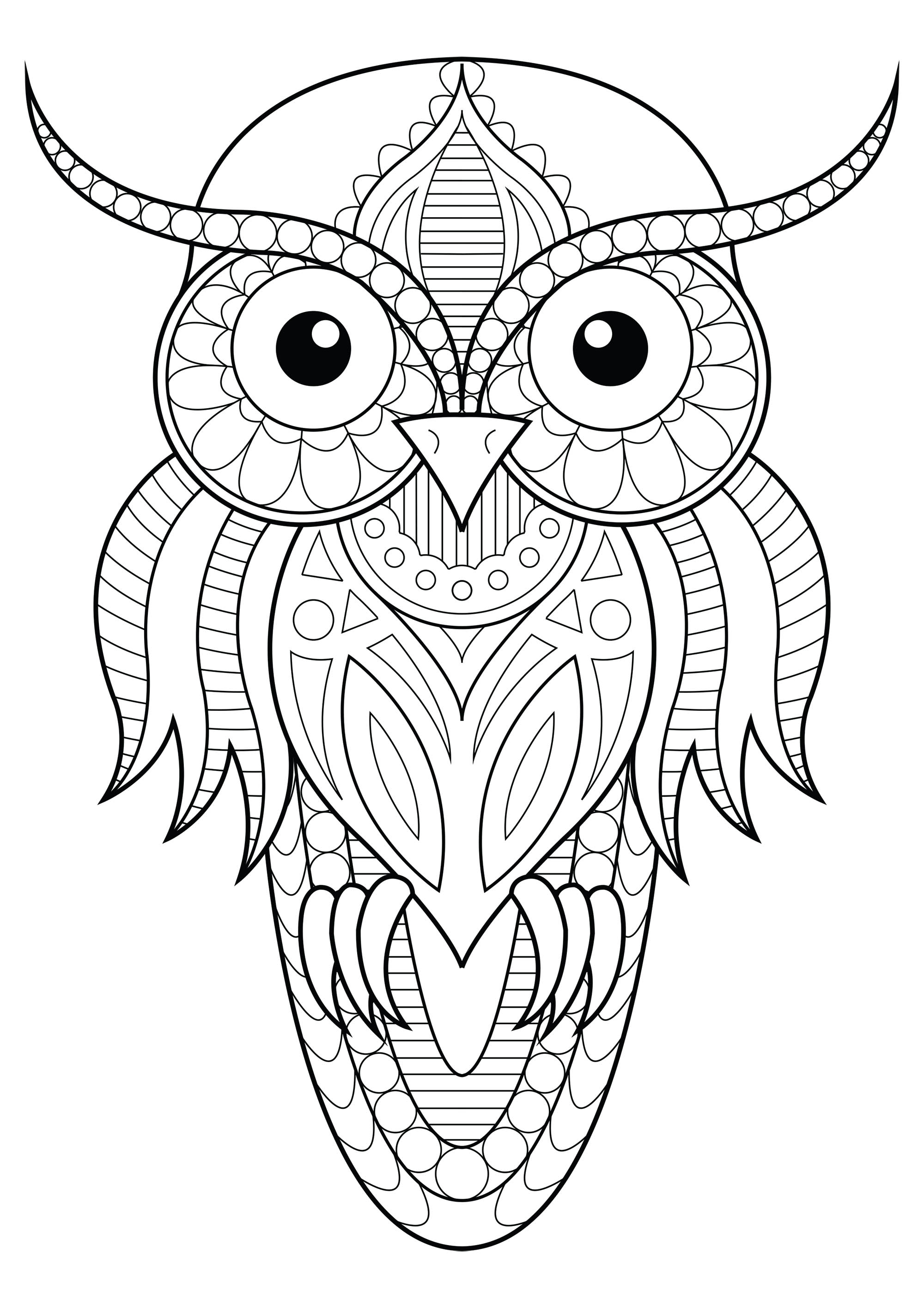 Save 60 Coloring Pages Of Owls For Adults Ideas 9