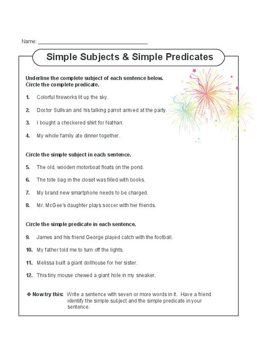 Save 60 Subject And Predicate Worksheets Ideas 27