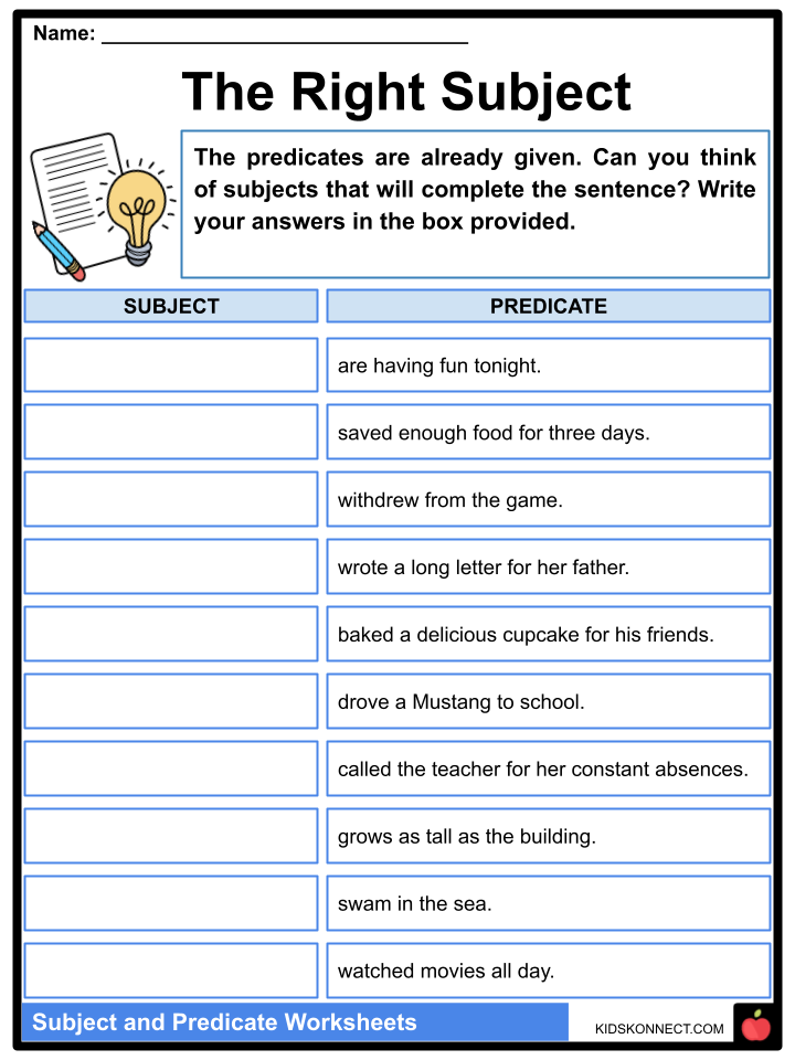 Save 60 Subject And Predicate Worksheets Ideas 55