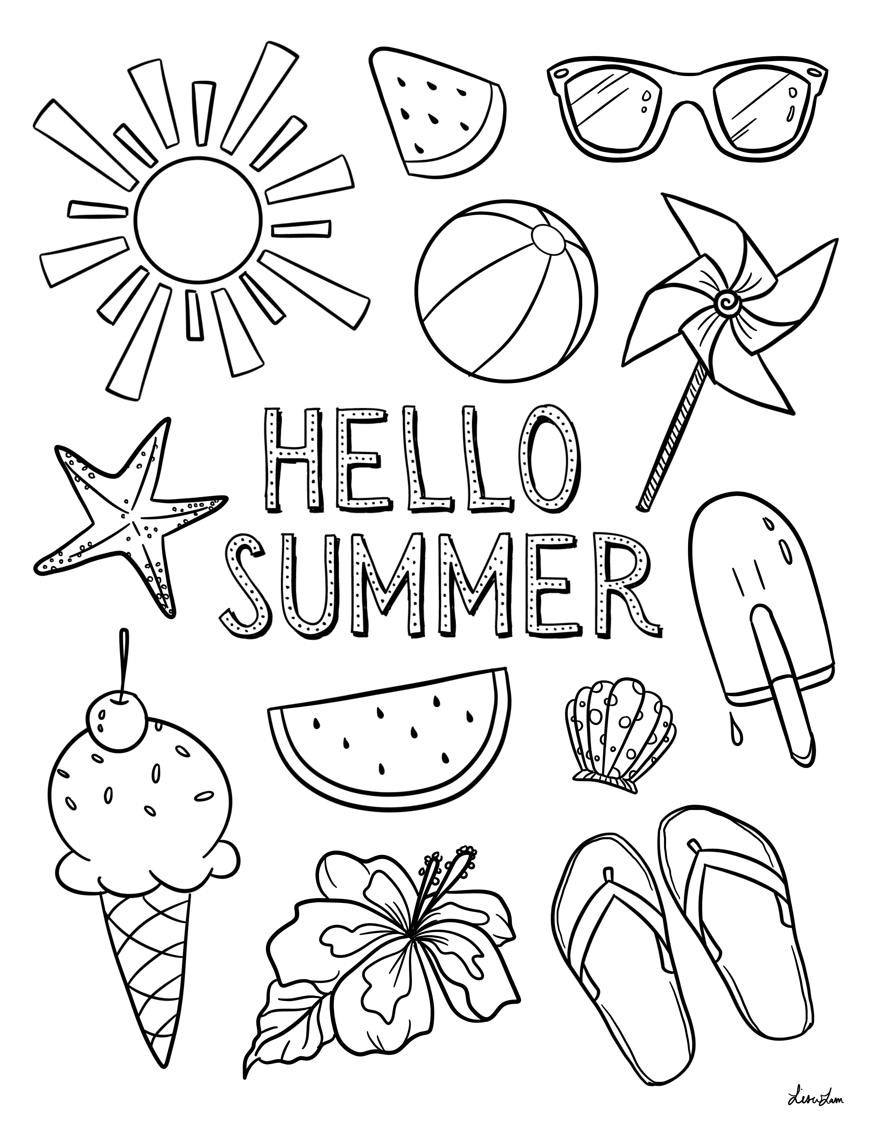 Save 60 Summer Time Coloring Pages For Adults Ideas 33